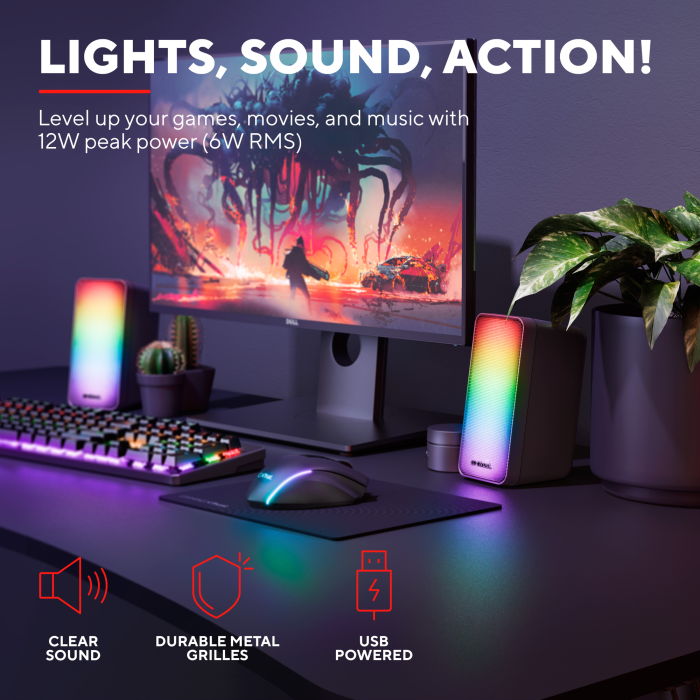 Trust - Trust Högtalare Wezz RGB Gaming GXT 611 12W