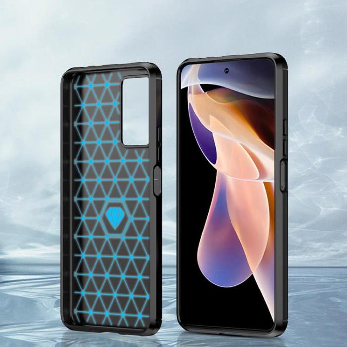 OEM - Carbon Flexible Skal Xiaomi Poco X4 NFC 5G - Svart