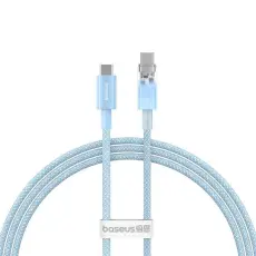 BASEUS - Baseus USB-C till USB-C kabel 1m 100W - Blå