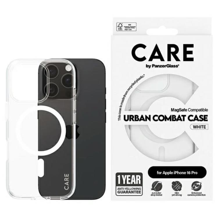 CARE By PanzerGlass iPhone 16 Pro Mobilskal MagSafe - Vit | 2353 | AlltMobil