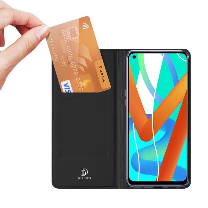 UTGATT5 - Dux Ducis Skin Pro Plånboksfodral Realme 8 5G / V13 5G - Svart