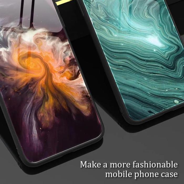 Taltech - Galaxy A55 Mobilskal Marmormålad - Malachite