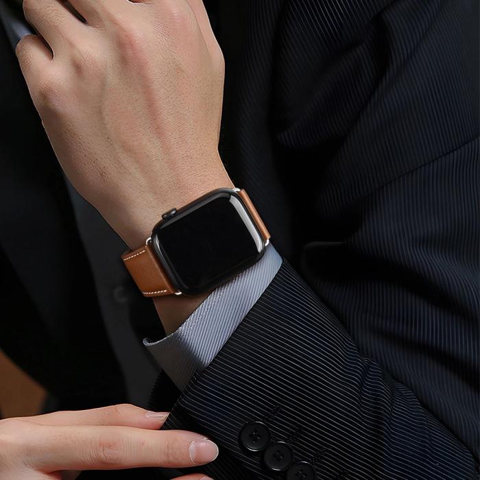 Dux Ducis - Dux Ducis Apple Watch 44/45/46/49mm Armband Äkta Läder