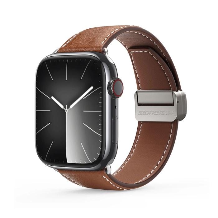 Dux Ducis - Dux Ducis Apple Watch 44/45/46/49mm Armband Äkta Läder