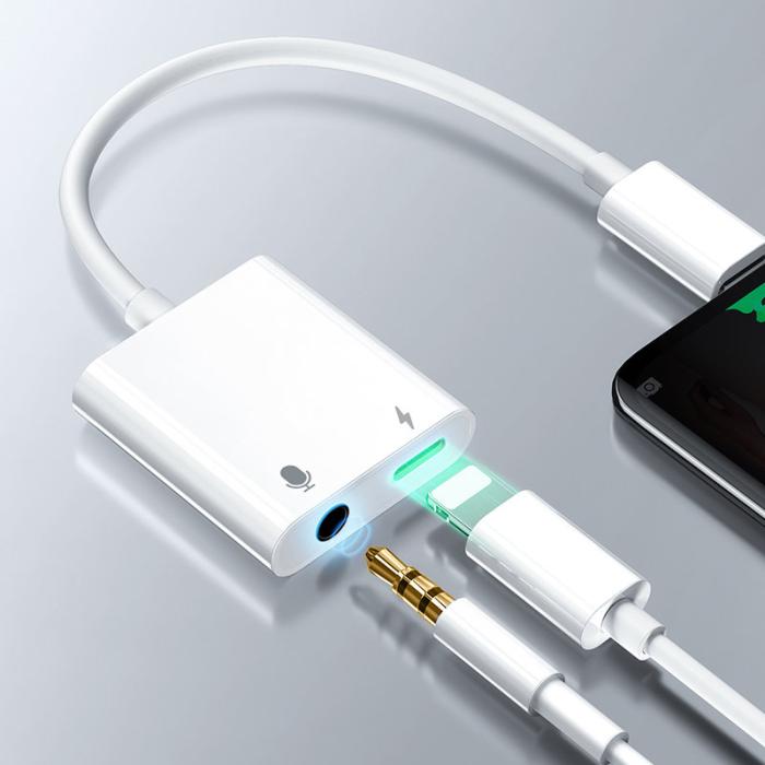 UTGATT - Joyroom Universal Lightning Adapter 3.5 mm minijack - Vit