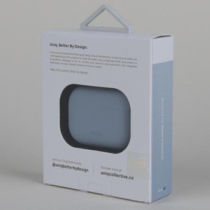 UNIQ - UNIQ AirPods Pro Skal Lino Silicone - Arctic Blå