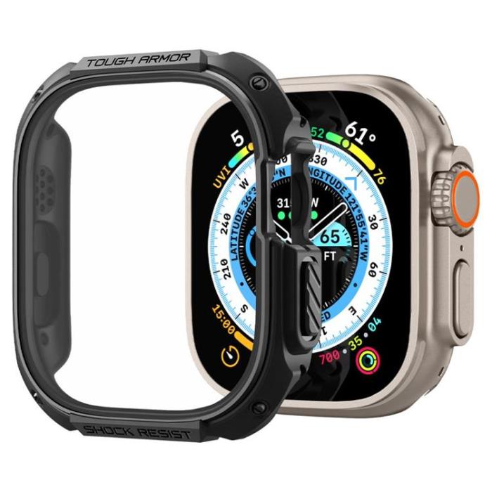 UTGATT - Spigen Apple Watch Ultra 1/2 (49mm) Skal Tough Armor - Svart