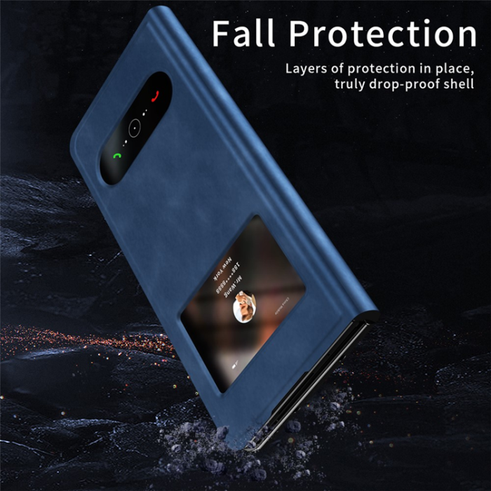 A-One Brand - Galaxy Z Fold7 Fodral View Window - Blå