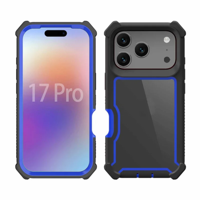 A-One Brand - iPhone 17 Pro Mobilskal TPU + PC Shockproof - Svart/Blå