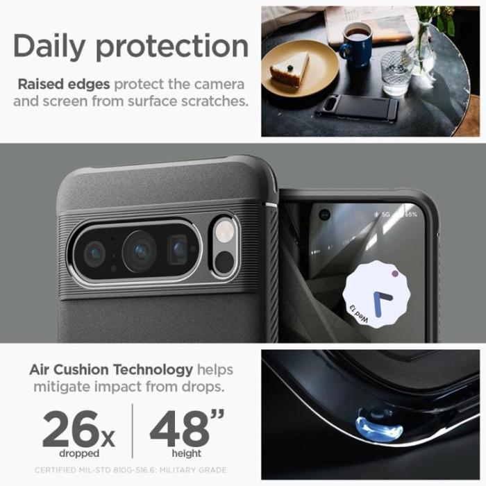 UTGATT - Spigen Google Pixel 8 Pro Mobilskal Rugged Armor - Matte Svart