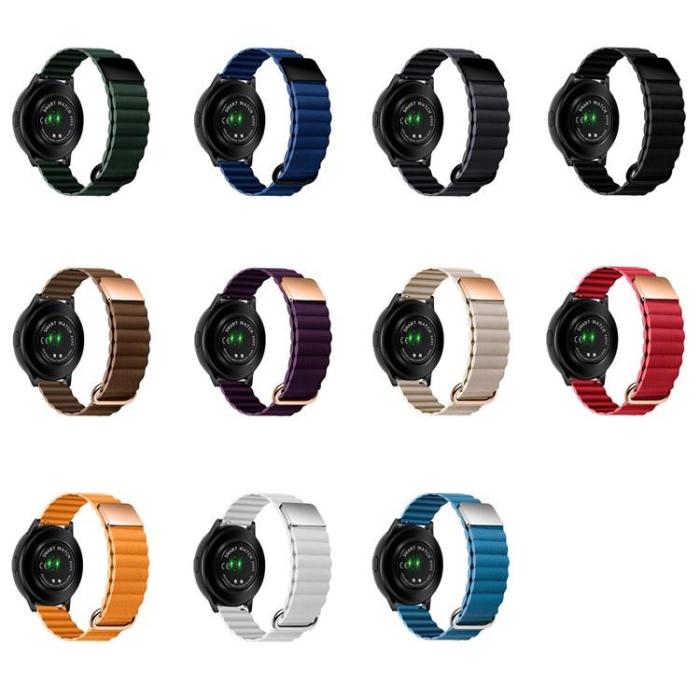 A-One Brand - Galaxy Watch Armband Äkta Läder (20mm) - Khaki