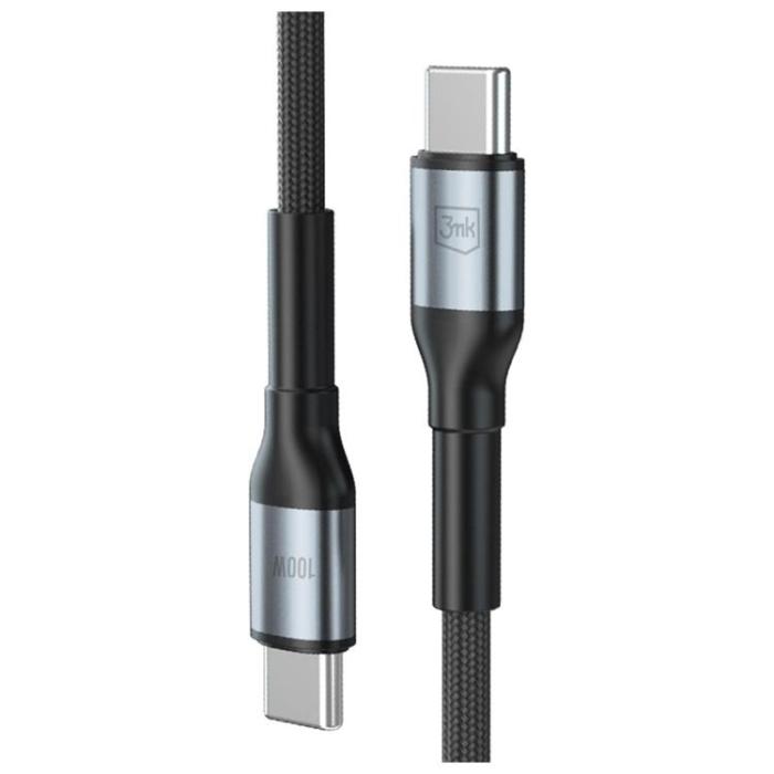3MK - 3MK USB-C till USB-C 100W kabel 20V/5A 1m N-SERIES Hyper - Svart