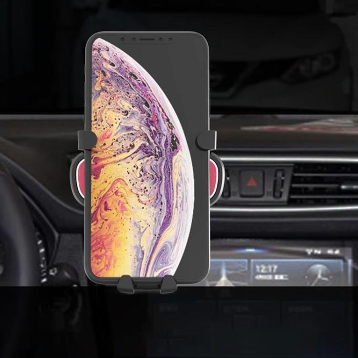 OEM - Gravity Smartphone Bilhållare För luftventil med Luftfräschare - Silver