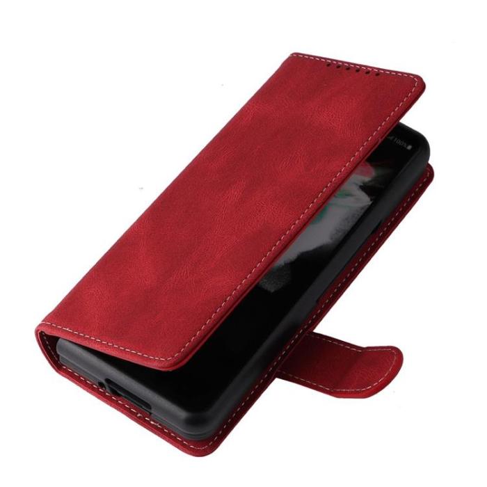 UTGATT1 - Galaxy Z Fold 4 Plånboksfodral 2in1 Detachable - Röd