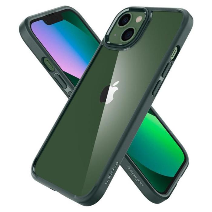 Spigen - Spigen iPhone 13 Skal Ultra Hybrid - Midnight Grön