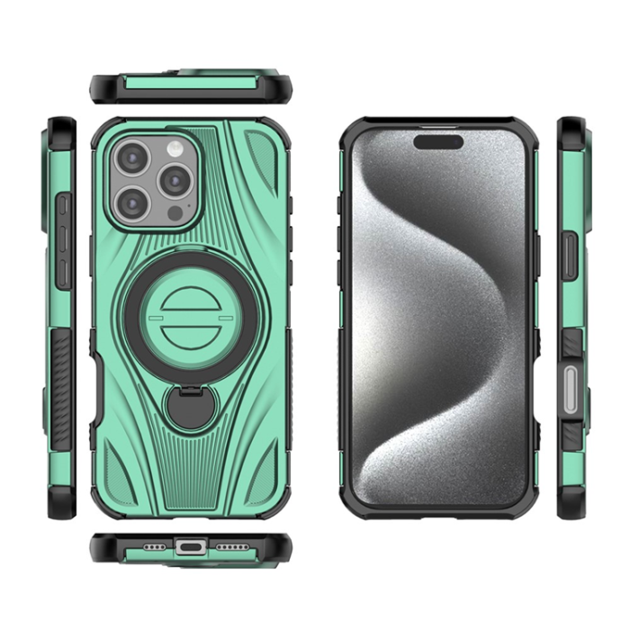 A-One Brand - iPhone 16 Pro Max Mobilskal MagSafe Magnetic Kickstand - Grön