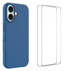 WANLONFENG - WANLONFENG iPhone 17 Mobilskal Med 2st Härdat Glas - Blå