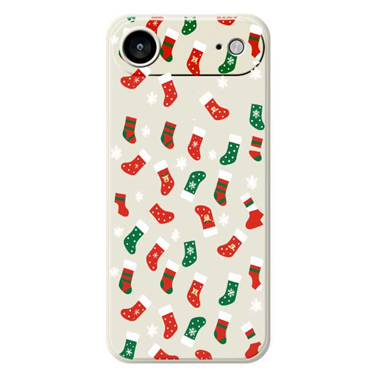 iPhone Air Mobilskal Röd och Grön Socks Pattern TPU - Beige | 2353 | AlltMobil