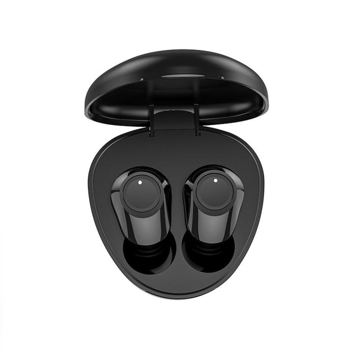 OEM - Trådlöst headset stereo TWS M9 + dockningsstation svart