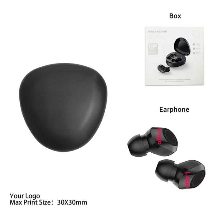 OEM - Trådlöst headset stereo TWS M9 + dockningsstation svart