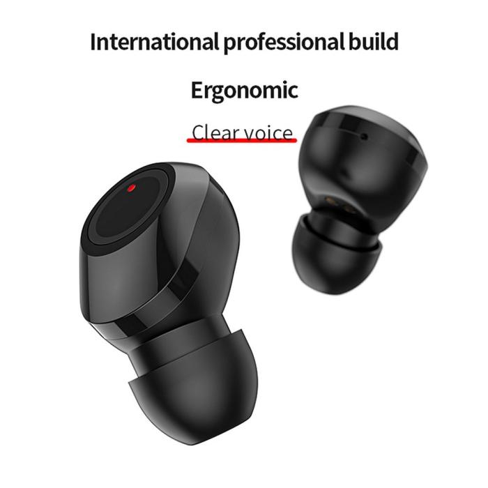 OEM - Trådlöst headset stereo TWS M9 + dockningsstation svart