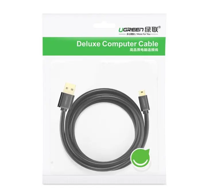 Ugreen - Ugreen USB Till Mini USB Kabel 3m - Svart