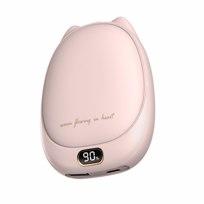 OEM - 2in1 Powerbank 10000mAh med Handvärmare och temperaturkontroll - Rosa
