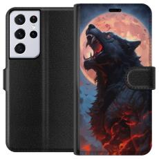 iSecrets - Plånboksfodral till Samsung Galaxy S21 Ultra 5G med Ylande varg