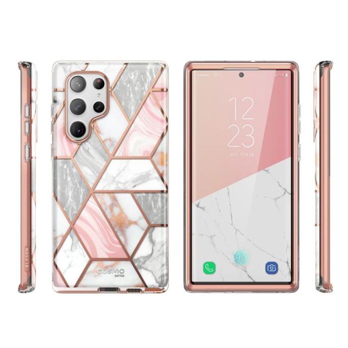 SupCase - Supcase Galaxy S23 Ultra Skal Cosmo Marble - Rosa