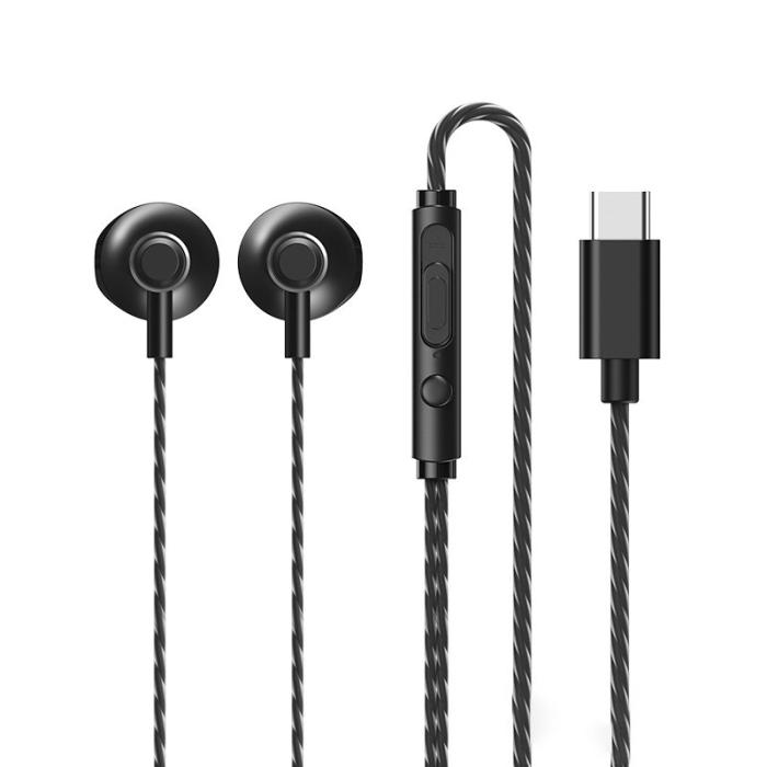 UTGATT5 - REMAX In-Ear Hörlurar USB-C - Svart