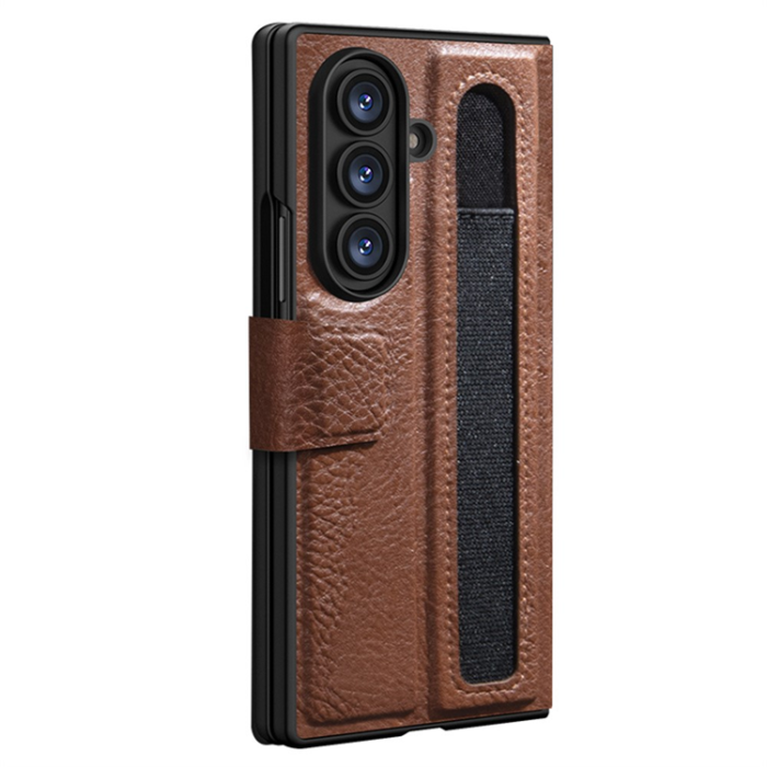 Nillkin - Nillkin Galaxy Z Fold 7 Plånboksfodral Kickstand - Brun