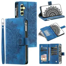 OEM - Samsung Galaxy S26 Pl&aring;nboksfodral Mandala Blomm&ouml;nster Konstl&auml;der - Bl&aring;