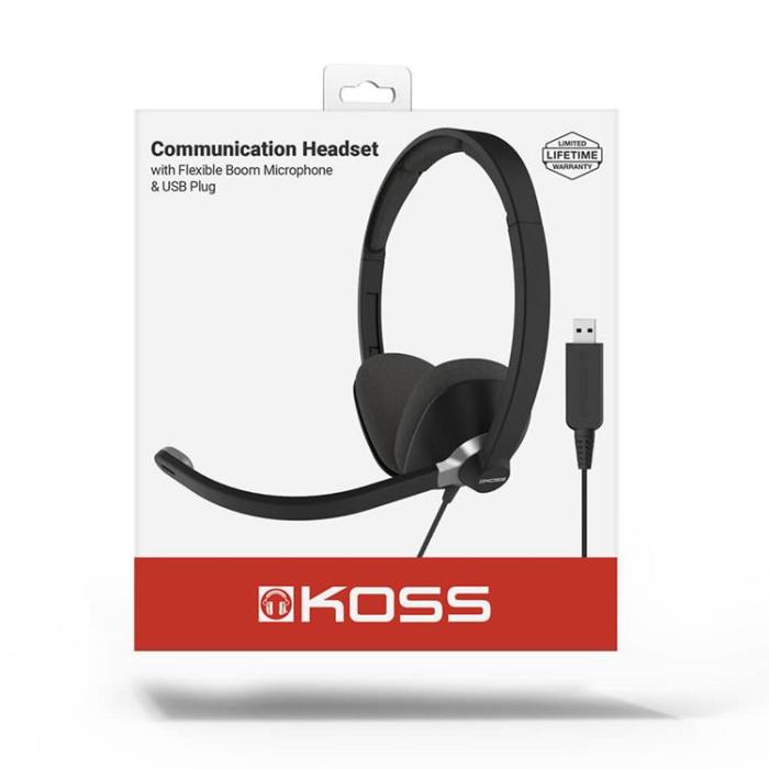 Koss - KOSS Headset CS300 On-Ear USB - Svart
