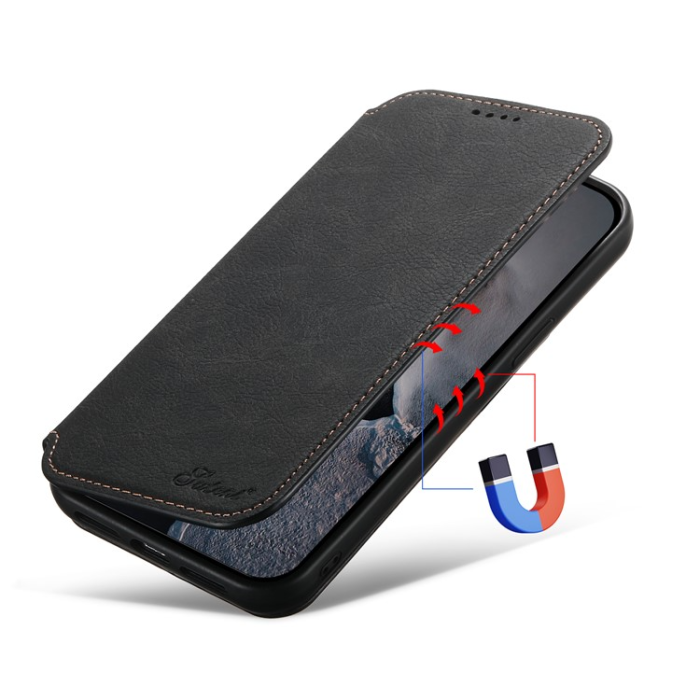 SUTENI - SUTENI iPhone 14 Plus Plånboksfodral Magsafe - Svart