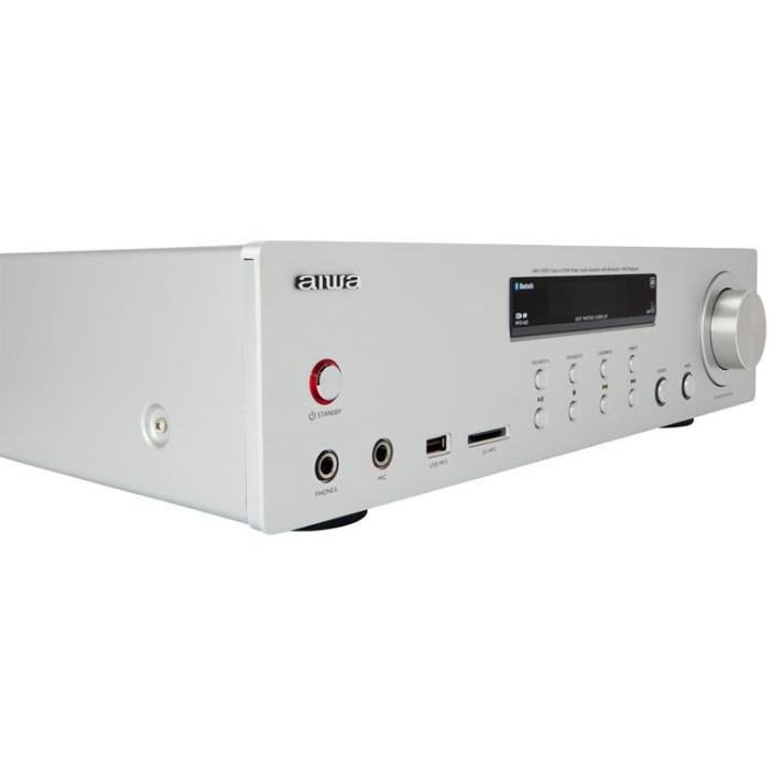 AIWA - Aiwa Förstärkare med Bluetooth 2 x 60 Watt RMS - Silver