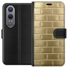 iSecrets - Pl&aring;nboksfodral till OnePlus Nord CE4 Lite med Gyllene Murstenar