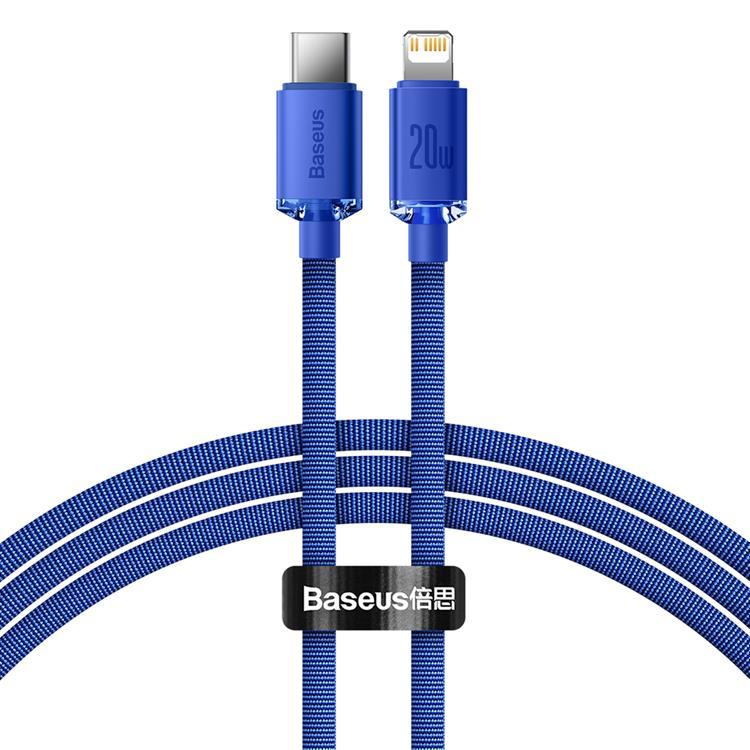 Baseus Crystal USB-C till Lightning kabel 20W 1.2m - Blå | 3541 | AlltMobil