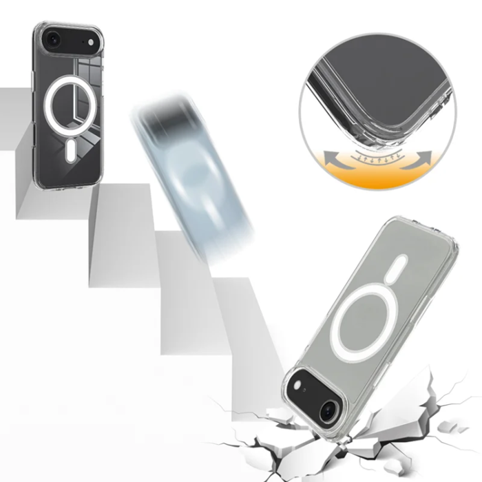A-One Brand - iPhone 17 Air Mobilskal Magsafe Acrylic + TPU - Transparent