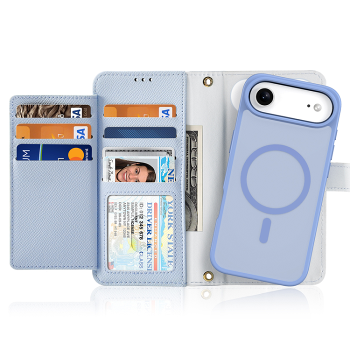 Dux Ducis - Dux Ducis iPhone 17 Air Plånboksfodral Magsafe Detachable Lawa - Blå