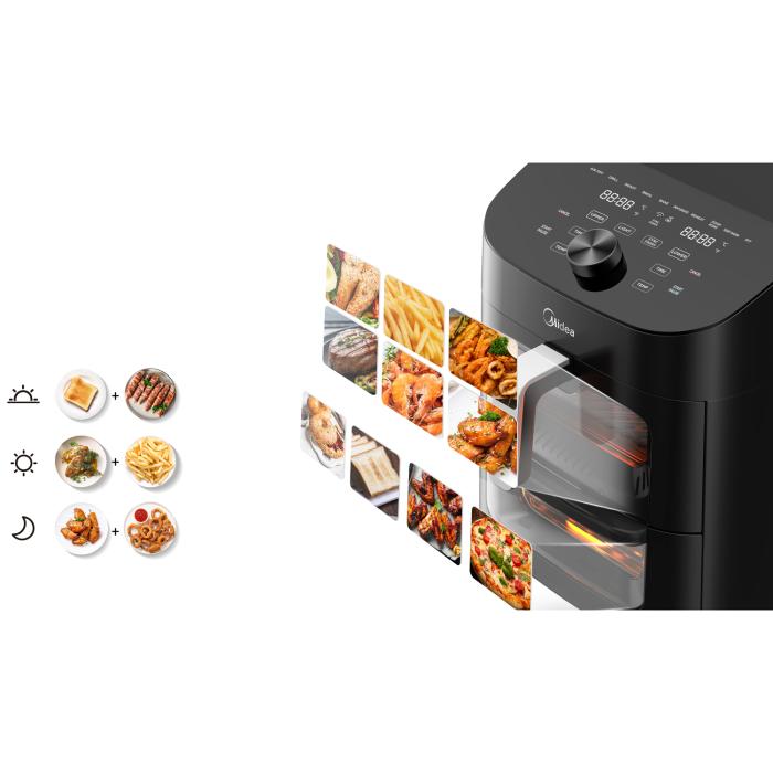 Midea - Midea Airfryer 2in1 Kombination med Ugn 6.4 + 4.4 Liter