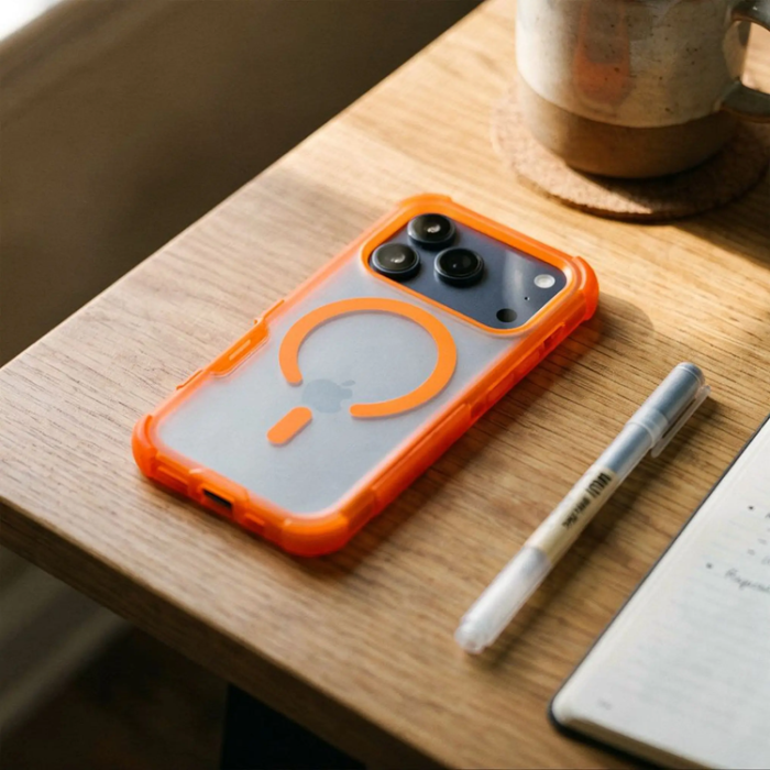 Forcell - Forcell Mobilskal Magsafe För iPhone 17 Pro Max BumperX - Orange