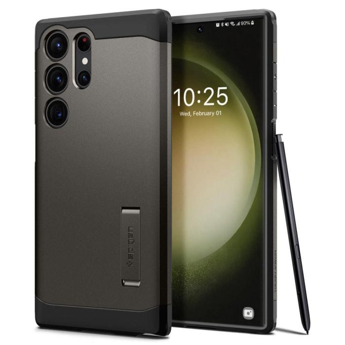 UTGATT1 - Spigen Galaxy S23 Ultra Skal Tough Armor - Gunmetal