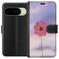 Gustaf - Pl&aring;nboksfodral till Google Pixel 10 med Rosa blomma