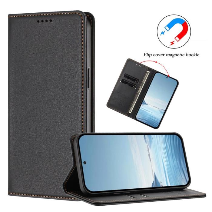 OEM - Plånboksfodral för Samsung Galaxy S26 Konstläder RFID - Svart