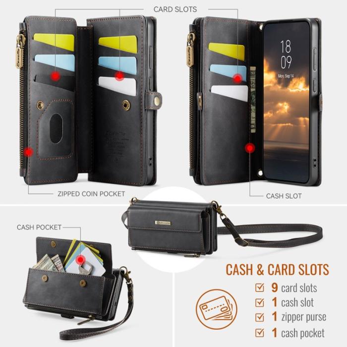 Caseme - CaseMe Plånboksfodral för Samsung Galaxy S26 Konstläder RFID - Svart
