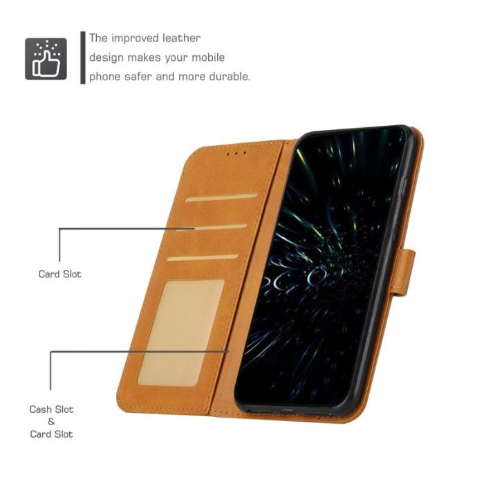 OEM - Plånboksfodral för Samsung Galaxy S26 Fällbart Stativ - Gul