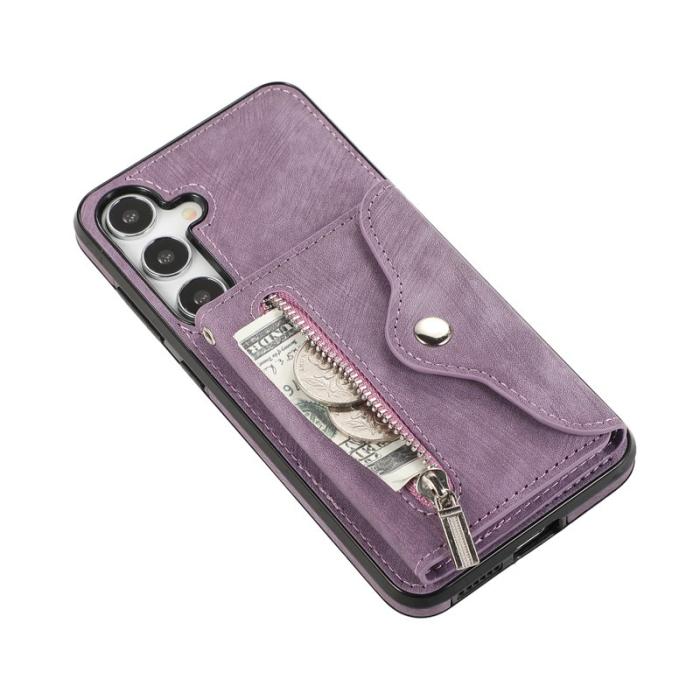 OEM - Mobilfodral för Samsung Galaxy S26 Flera kortfack Kickstand - Lila