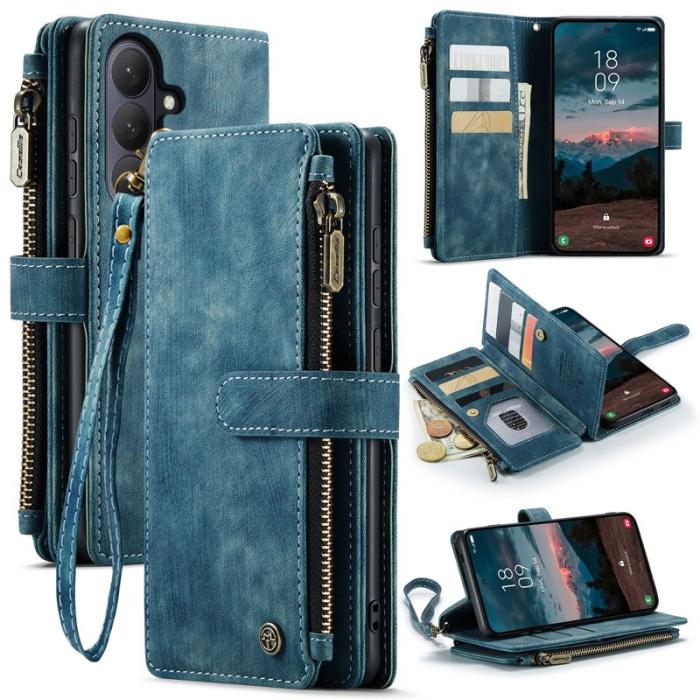Caseme - CaseMe Mobilfodral för Samsung Galaxy S26 Flera kortfack Konstläder - Blå