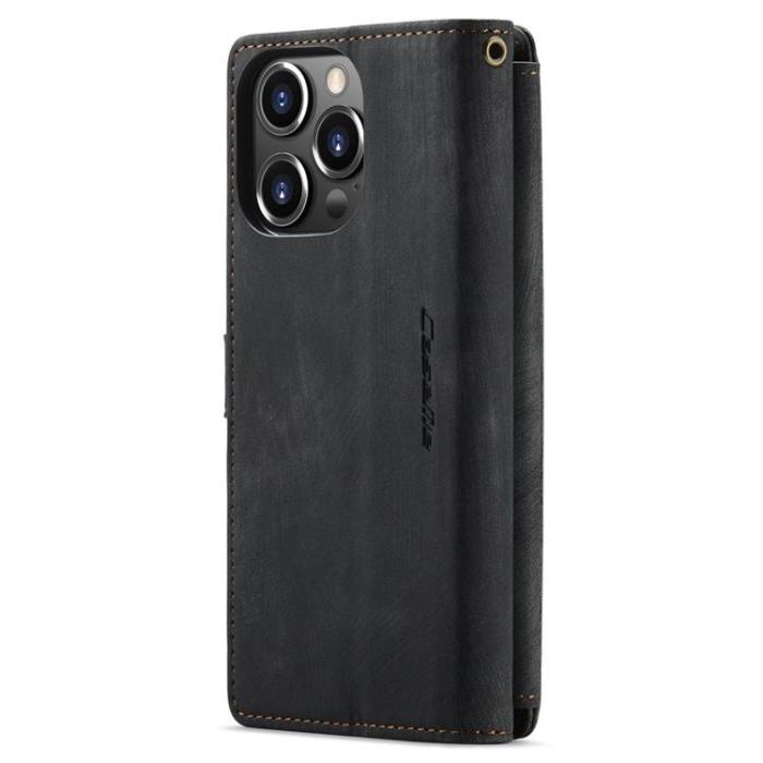 Caseme - CASEME iPhone 14 Pro Max Plånboksfodral C30 Zipper - Svart