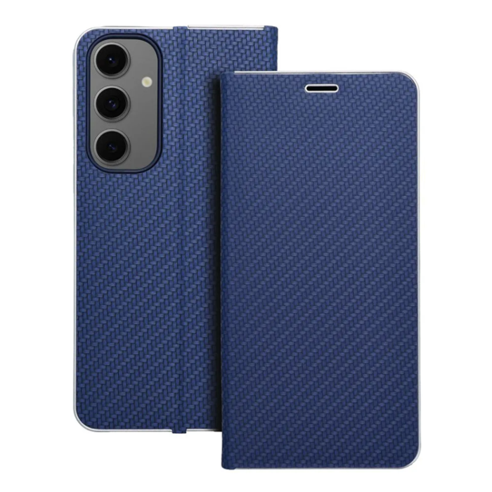 OEM - Galaxy S24 FE Plånboksfodral Luna Carbon - Blå